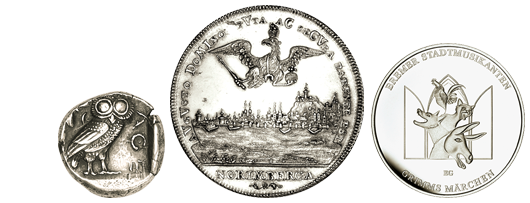 Tetradrachme, Reichstaler 1721, BRD 2017 - 20 Euro Silber